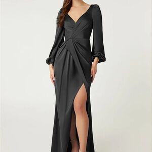 Azazie “Mel” Elegant Black Evening Gown